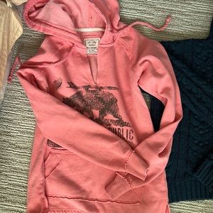 Pink hoodi, zara turtle neck 13-14age ,loft white xs sweater all together